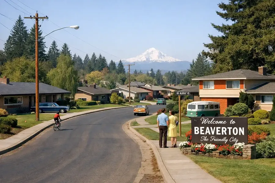 Mid-century 1960s-1980s ranch home in Cedar Hills Beaverton showing copper-pipe era neighborhood